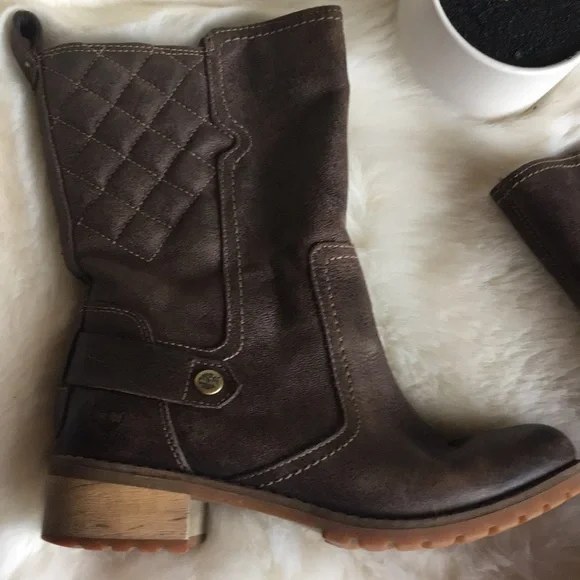 TIMBERLAND WOMEN LEATHER BOOTS SIZE 6.5 - Picture 3 of 6